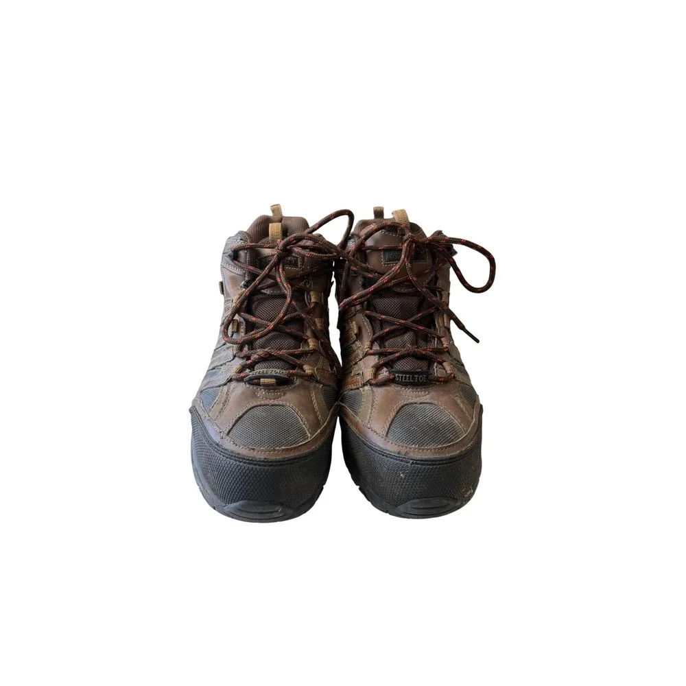 Rustler Advantage Steel Toe Work Boots Brown Leather Hiking Utility Mens 11.5‎